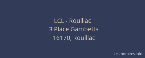 LCL - Rouillac