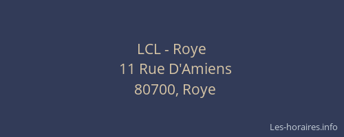 LCL - Roye
