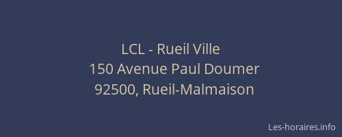 LCL - Rueil Ville