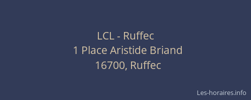 LCL - Ruffec