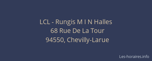 LCL - Rungis M I N Halles