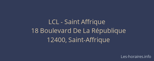 LCL - Saint Affrique