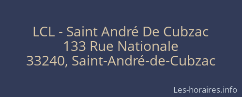 LCL - Saint André De Cubzac