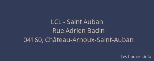 LCL - Saint Auban