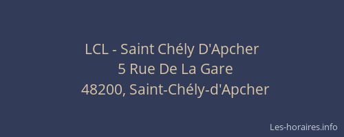 LCL - Saint Chély D'Apcher