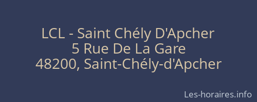 LCL - Saint Chély D'Apcher