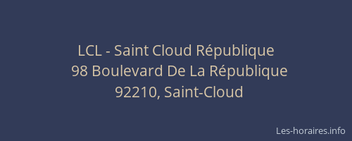 LCL - Saint Cloud République