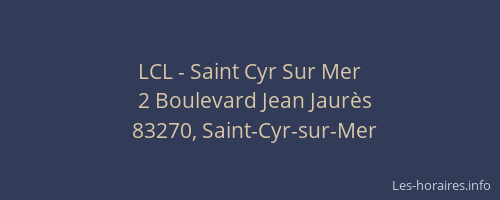 LCL - Saint Cyr Sur Mer
