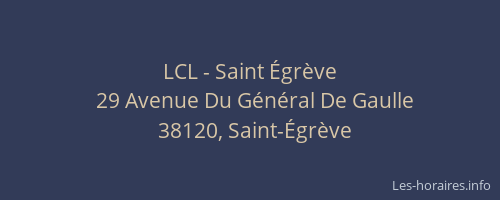 LCL - Saint Égrève