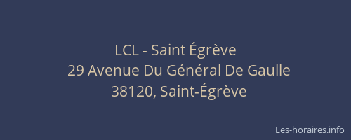 LCL - Saint &Eacute;gr&egrave;ve