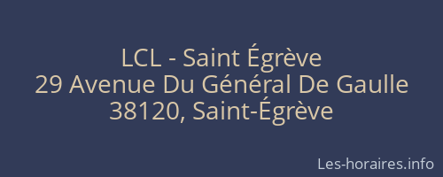 LCL - Saint Égrève
