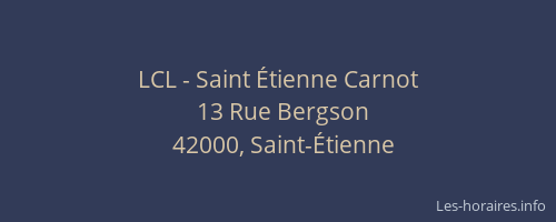LCL - Saint Étienne Carnot