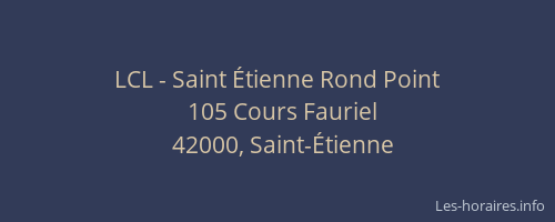LCL - Saint Étienne Rond Point