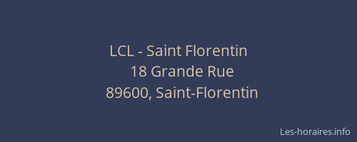 LCL - Saint Florentin