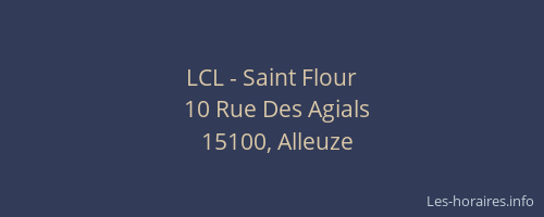 LCL - Saint Flour
