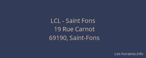 LCL - Saint Fons