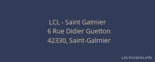 LCL - Saint Galmier