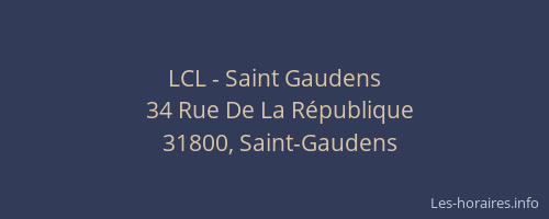 LCL - Saint Gaudens