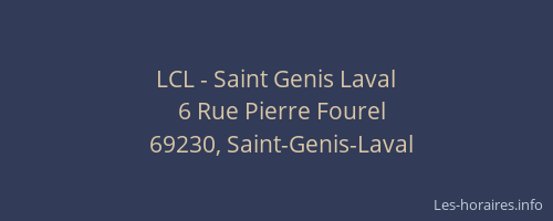 LCL - Saint Genis Laval