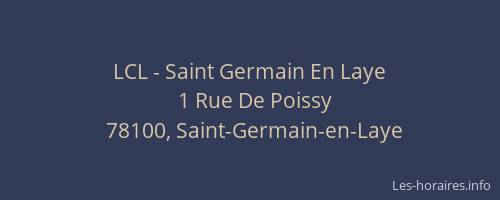 LCL - Saint Germain En Laye