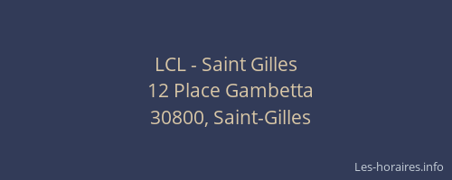 LCL - Saint Gilles