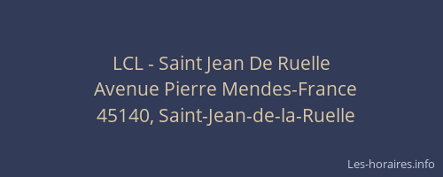 LCL - Saint Jean De Ruelle