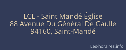 LCL - Saint Mandé Église