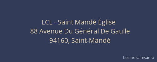 LCL - Saint Mandé Église