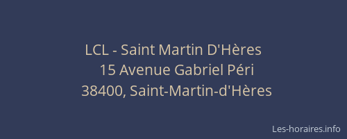 LCL - Saint Martin D'Hères