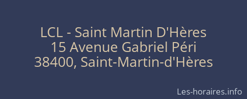 LCL - Saint Martin D'Hères