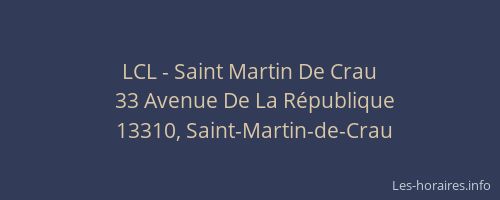 LCL - Saint Martin De Crau
