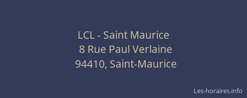 LCL - Saint Maurice