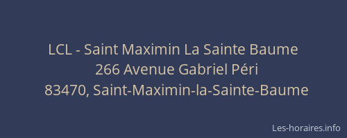 LCL - Saint Maximin La Sainte Baume