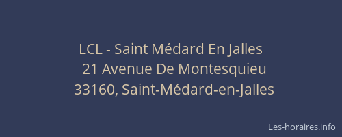 LCL - Saint Médard En Jalles