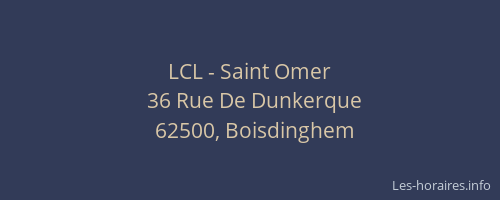 LCL - Saint Omer