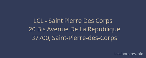 LCL - Saint Pierre Des Corps