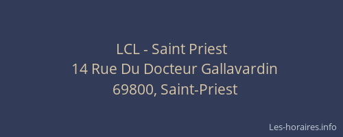 LCL - Saint Priest