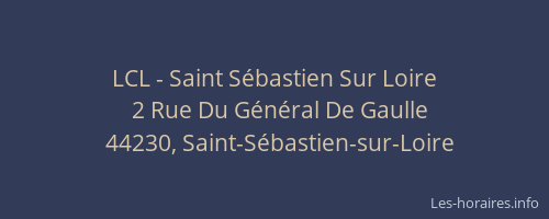 LCL - Saint Sébastien Sur Loire