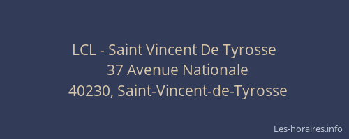 LCL - Saint Vincent De Tyrosse