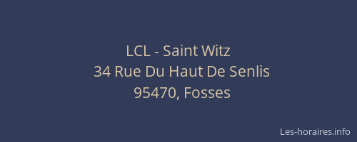 LCL - Saint Witz
