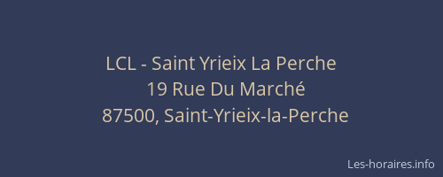 LCL - Saint Yrieix La Perche