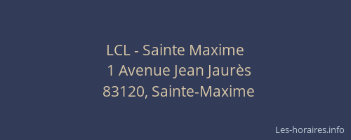 LCL - Sainte Maxime
