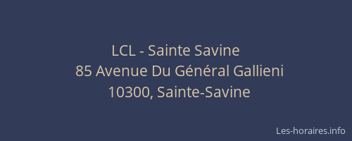 LCL - Sainte Savine