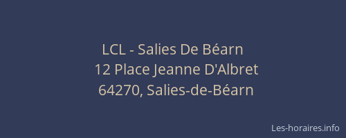 LCL - Salies De Béarn