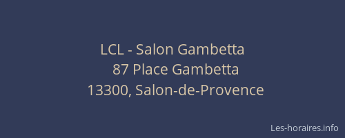 LCL - Salon Gambetta