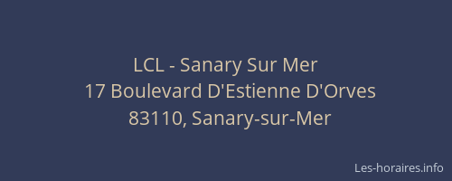 LCL - Sanary Sur Mer