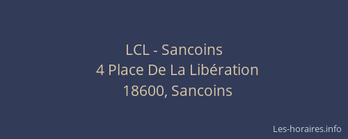 LCL - Sancoins