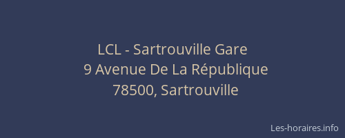LCL - Sartrouville Gare