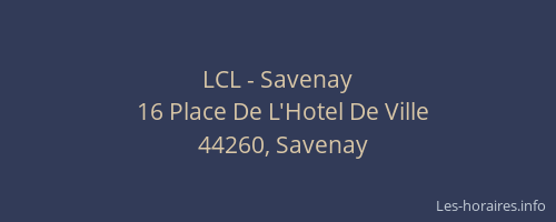 LCL - Savenay