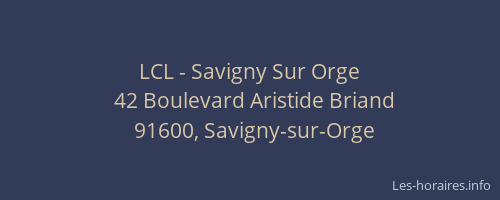 LCL - Savigny Sur Orge